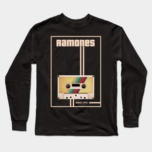 Ramones Music Retro Cassette Tape Long Sleeve T-Shirt